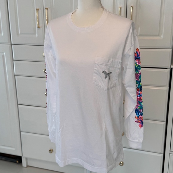 Victoria's Secret PINK Tropical Hibiscus Tee - Picture 3 of 9